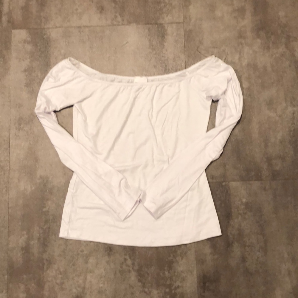 Off The Shoulder White Longsleeve